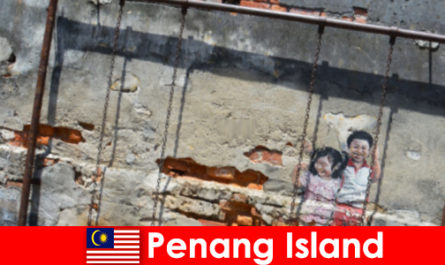 Fascynująca i różnorodna sztuka uliczna na wyspie Penang zadziwia nieznajomych