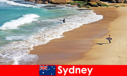Turyści surfingowi cieszą się niesamowitym kopem w Sydney w Australii
