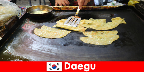 Szeroki wybór lokalnych przysmaków w Daegu Korea Południowa