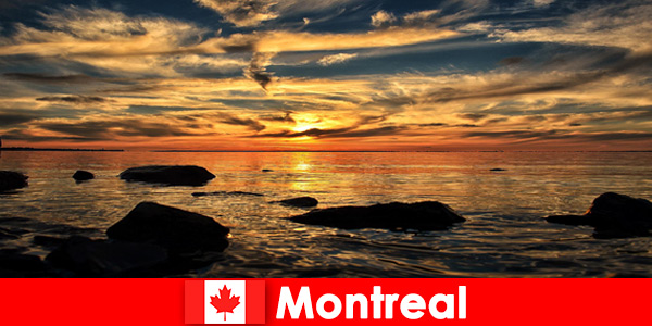 Turyści doświadczają plaży, morza i mnóstwa przyrody w Montrealu w Kanadzie